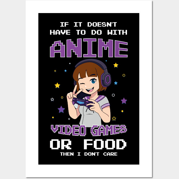 If It doesn't have to do with anime video games or food then I don't care - anime lover Wall Art by Shop design